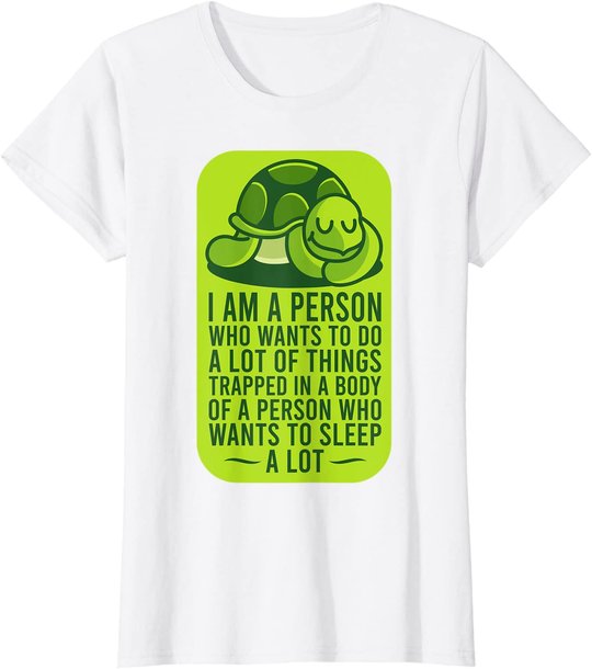 Funny Turtle Shirt SLEEPING TURTLE Gift T-Shirt