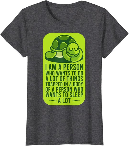 Funny Turtle Shirt SLEEPING TURTLE Gift T-Shirt