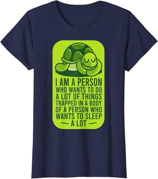 Funny Turtle Shirt SLEEPING TURTLE Gift T-Shirt