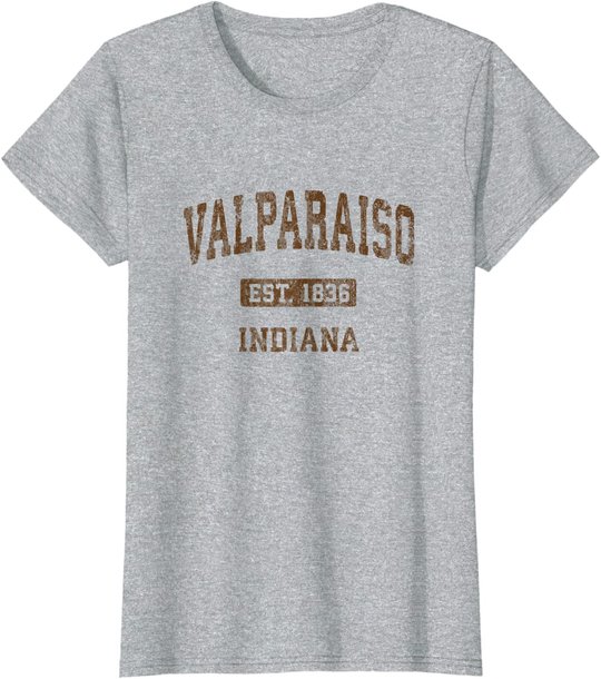 Valparaiso Indiana IN Vintage Athletic Sports Design T-Shirt