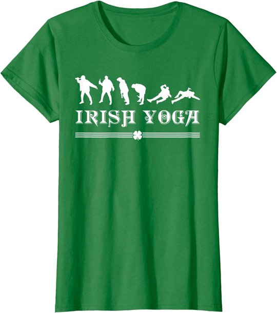 Irish Yoga St Patrick's Day Drinking Team Gift for Drunk Men T-Shirt