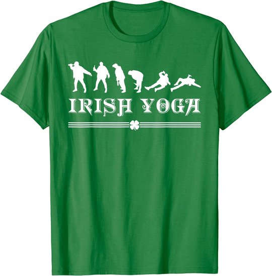 Irish Yoga St Patrick's Day Drinking Team Gift for Drunk Men T-Shirt