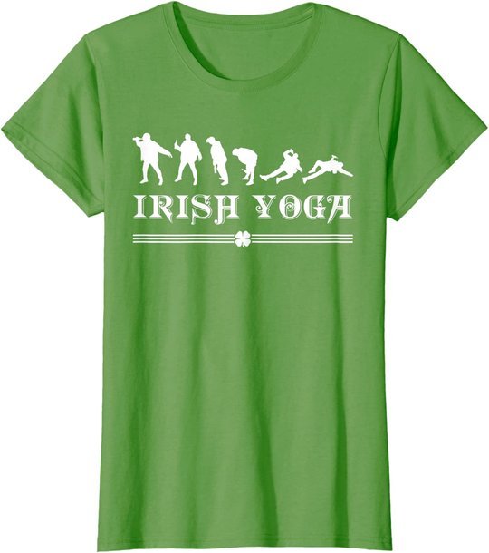 Irish Yoga St Patrick's Day Drinking Team Gift for Drunk Men T-Shirt