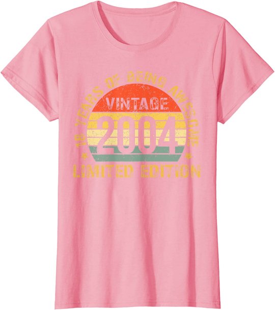 Turning 18 Birthday Decorations Men 18th BDay 2004 Birthday T-Shirt