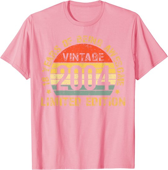 Turning 18 Birthday Decorations Men 18th BDay 2004 Birthday T-Shirt