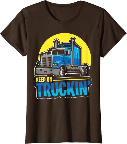 Keep on Truckin' Truck Driver Retro Trucking Vintage Trucker T-Shirt