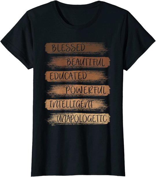 Melanin African American Black History Month Women Girls T-Shirt