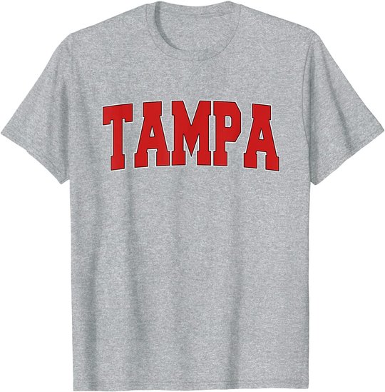 TAMPA FL FLORIDA Varsity Style USA Vintage Sports T-Shirt