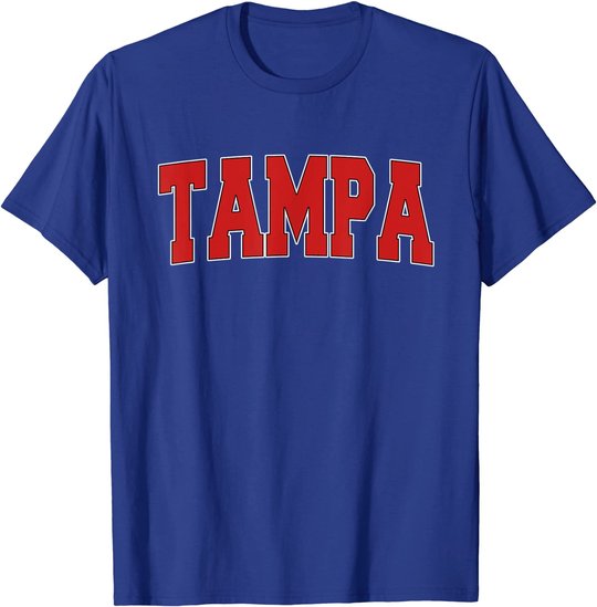 TAMPA FL FLORIDA Varsity Style USA Vintage Sports T-Shirt
