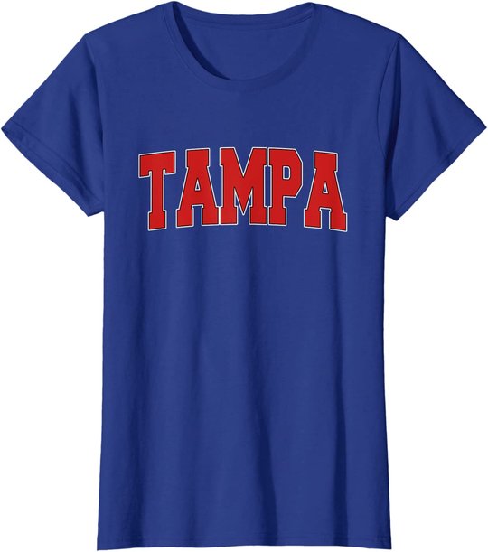 TAMPA FL FLORIDA Varsity Style USA Vintage Sports T-Shirt