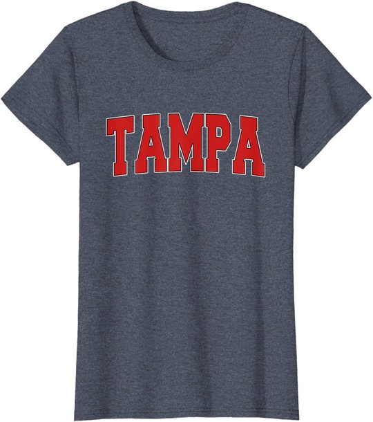 TAMPA FL FLORIDA Varsity Style USA Vintage Sports T-Shirt