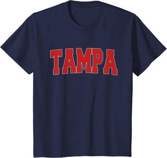 TAMPA FL FLORIDA Varsity Style USA Vintage Sports T-Shirt
