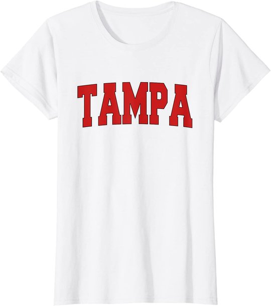 TAMPA FL FLORIDA Varsity Style USA Vintage Sports T-Shirt