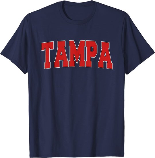 TAMPA FL FLORIDA Varsity Style USA Vintage Sports T-Shirt