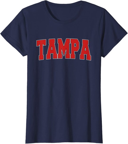 TAMPA FL FLORIDA Varsity Style USA Vintage Sports T-Shirt