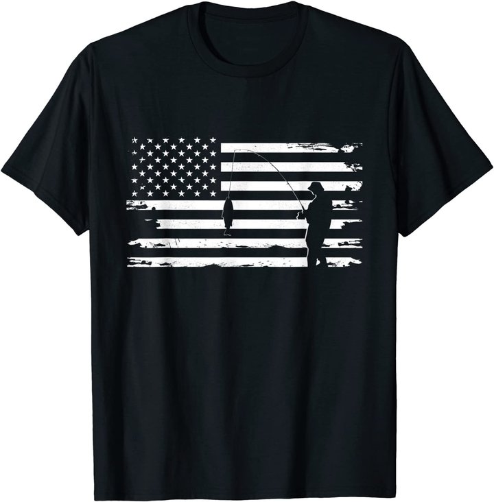 American Flag Fishing Apparel - Fishing T-Shirt