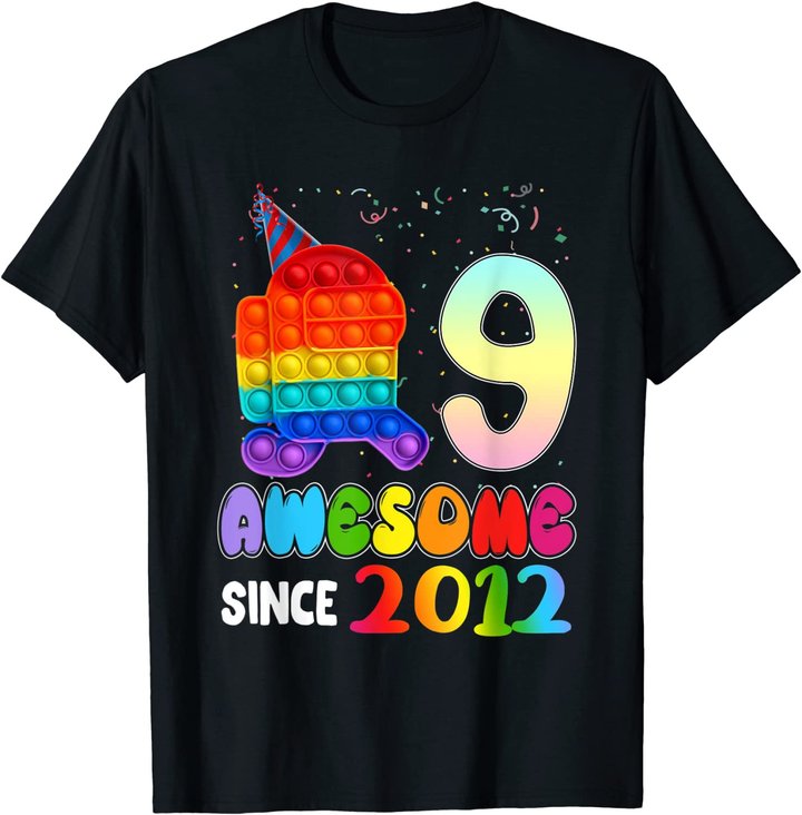 Awesome Since 2012 Among Pop it With Us 9th Birthday Kids T-Shirt