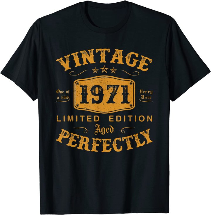 50 Year Old Birthday Gifts Vintage 1971 50th Birthday Gifts T-Shirt