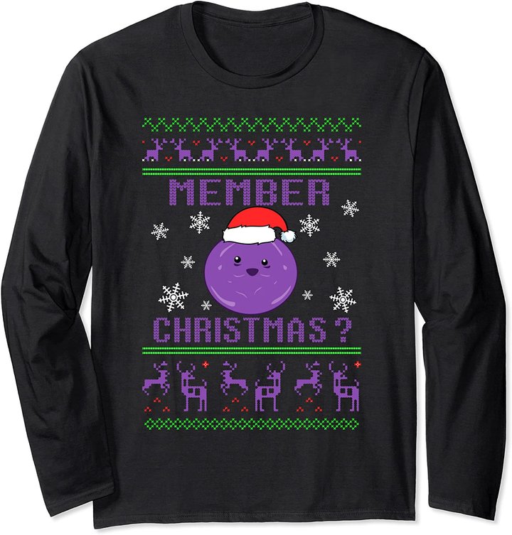 Member Christmas? Funny Berry Meme Ugly Christmas Long Sleeve T-Shirt