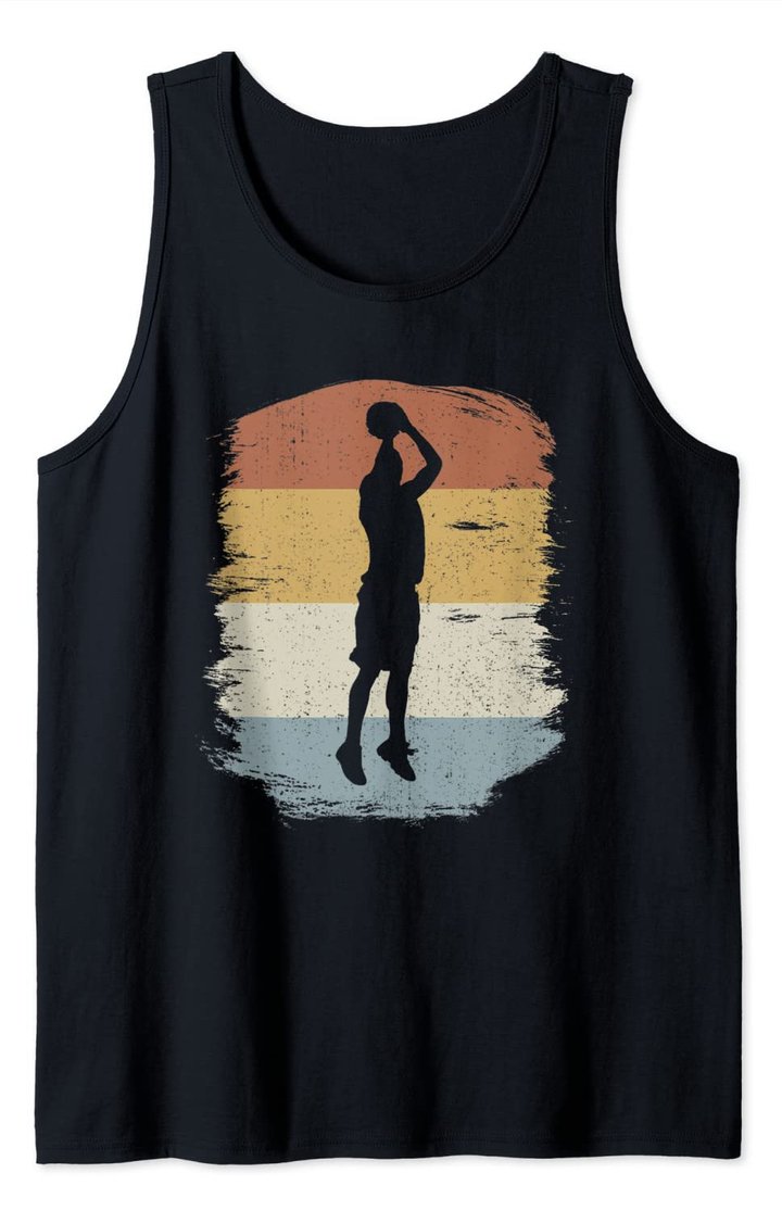 Retro Basketball Jumpshot Baller - Vintage Basketball Tank Top