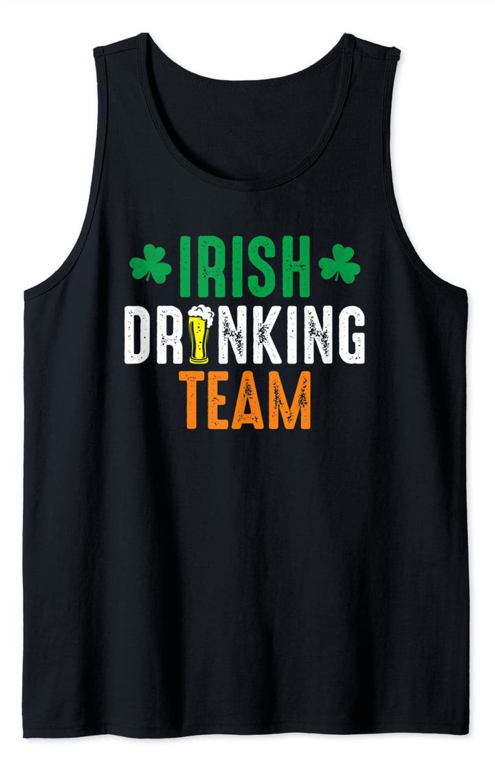 St Patrick's Irish Beer Drinking Team Ireland Flag Clover Tank Top