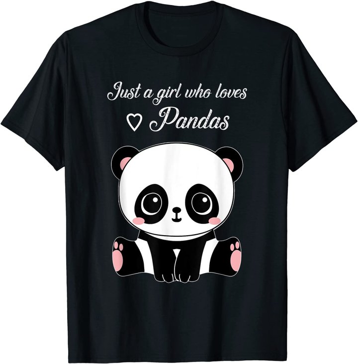 Cute Panda Shirt Just A Girl Who Loves Pandas T-Shirt