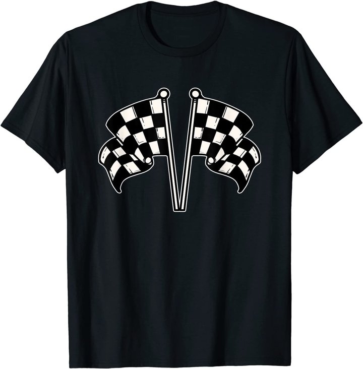 Car Racing Checkered Flag T-Shirt