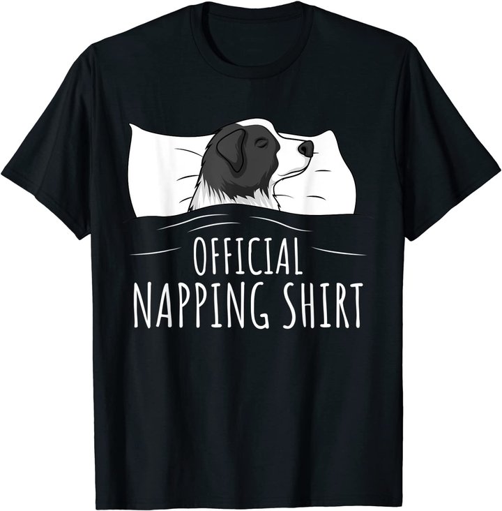 Sleeping Border Collie Official Napping T-Shirt