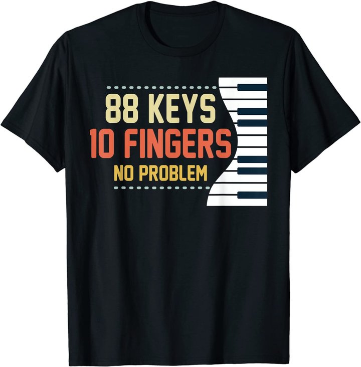Kids Piano Keys Shirt Funny Musician Music 88 Keys Gift T-Shirt