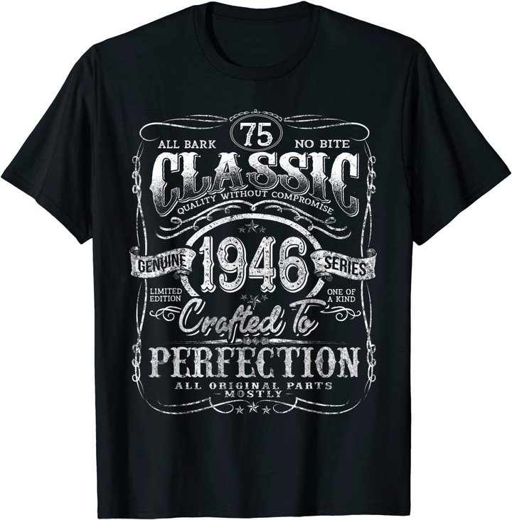 Vintage 1946 Limited Edition Gift 75 years old 75th Birthday T-Shirt