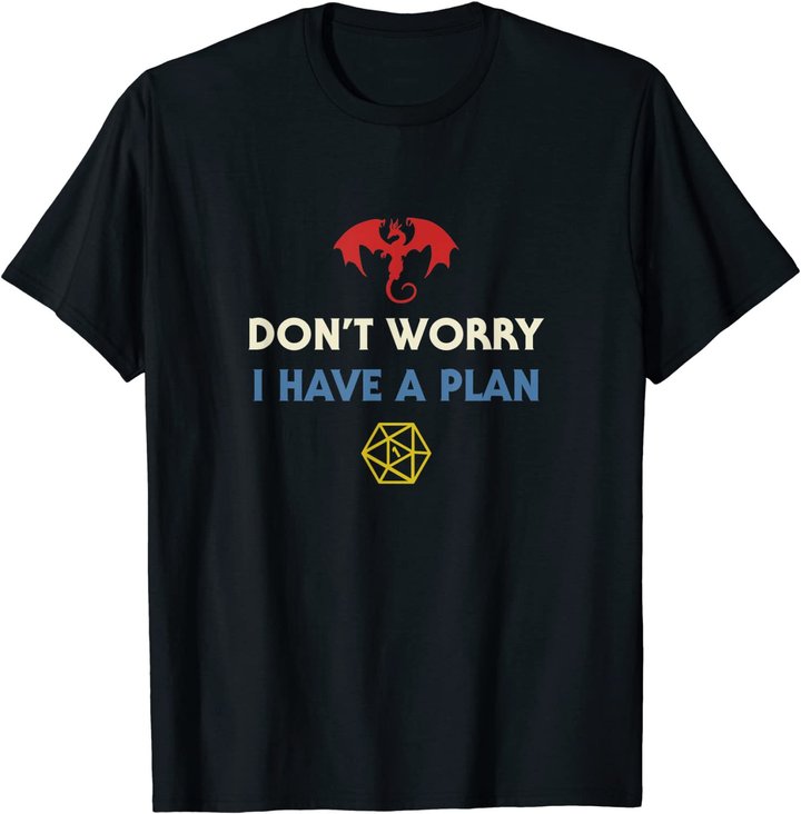 Funny RPG Dungeons Board Game D20 Dice Fumble Retro Dragon T-Shirt
