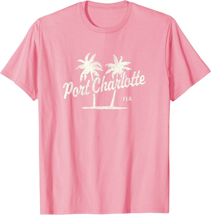 Port Charlotte Florida Vintage 70s Palm Trees Graphic T-Shirt