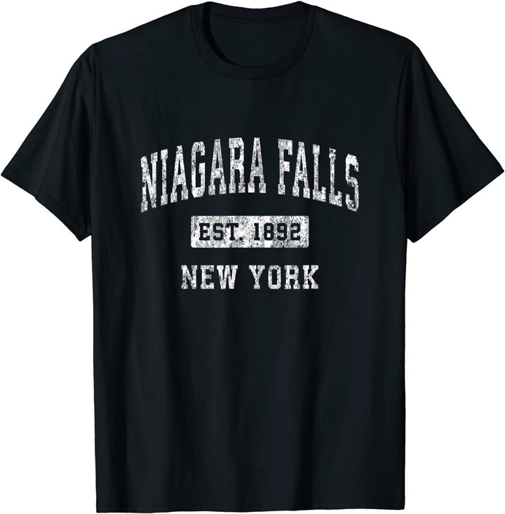 Niagara Falls New York NY Vintage Established Sports Design T-Shirt