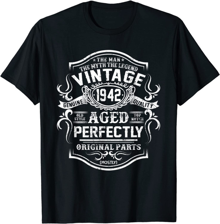 Vintage 1942 Man Myth Legend 80 Yrs Old 80th Birthday Gift T-Shirt