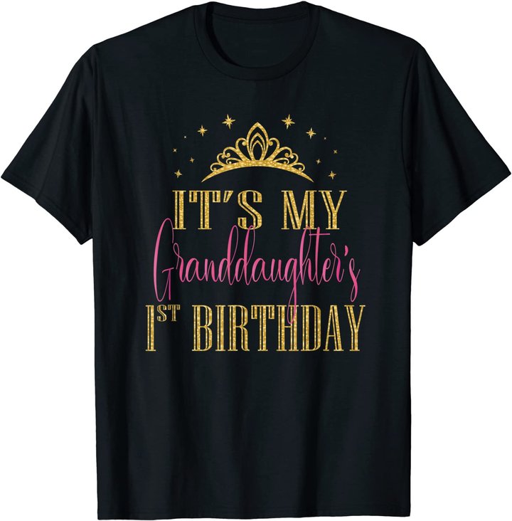It's My Granddaughter 1st Birthday Girls Party Matching T-Shirt
