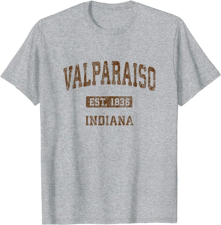Valparaiso Indiana IN Vintage Athletic Sports Design T-Shirt