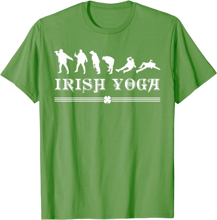 Irish Yoga St Patrick's Day Drinking Team Gift for Drunk Men T-Shirt