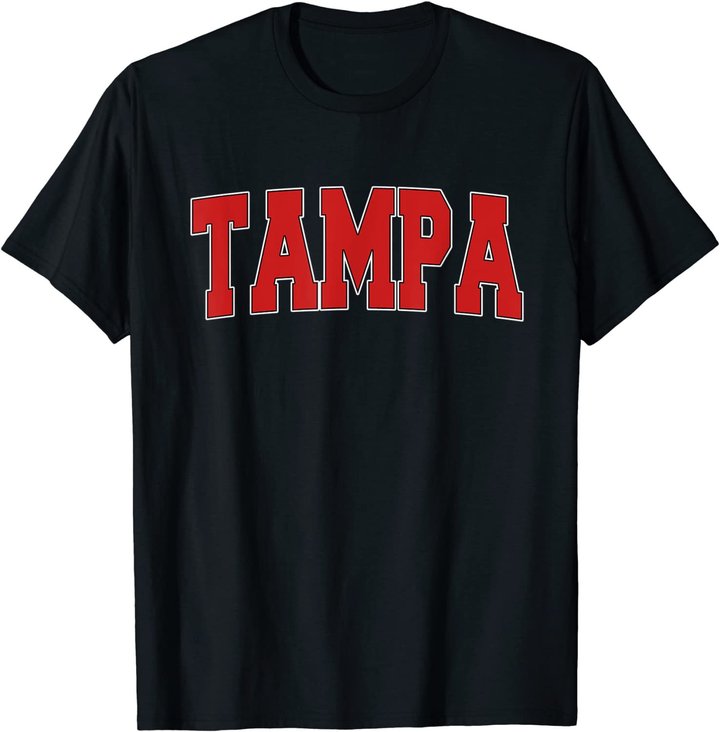 TAMPA FL FLORIDA Varsity Style USA Vintage Sports T-Shirt