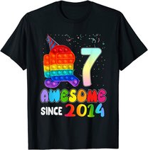 Awesome Since 2014 Among Pop it With Us 7th Birthday Kids T-Shirt