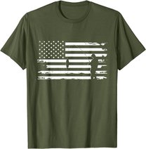 American Flag Fishing Apparel - Fishing T-Shirt
