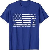 American Flag Fishing Apparel - Fishing T-Shirt