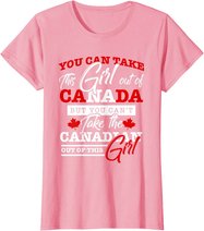 Canadian Girl Women Gifts Maple Leaf Canada T-Shirt