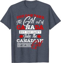 Canadian Girl Women Gifts Maple Leaf Canada T-Shirt