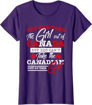 Canadian Girl Women Gifts Maple Leaf Canada T-Shirt