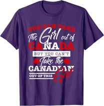 Canadian Girl Women Gifts Maple Leaf Canada T-Shirt