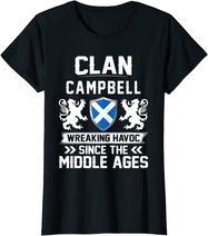 Clan CAMPBELL scottish family scotland mothers day fathers T-Shirt