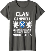 Clan CAMPBELL scottish family scotland mothers day fathers T-Shirt