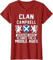 Clan CAMPBELL scottish family scotland mothers day fathers T-Shirt