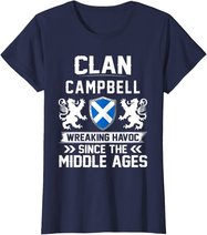 Clan CAMPBELL scottish family scotland mothers day fathers T-Shirt
