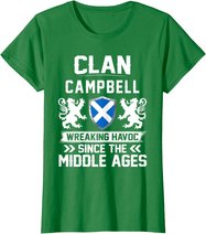 Clan CAMPBELL scottish family scotland mothers day fathers T-Shirt